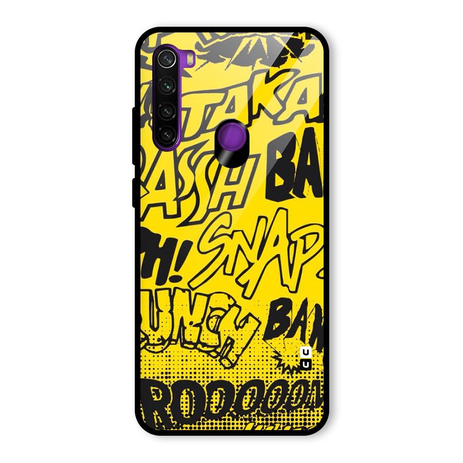 Vroom Snap Glass Back Case for Redmi Note 8