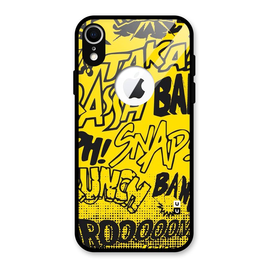 Vroom Snap Glass Back Case for iPhone XR Logo Cut