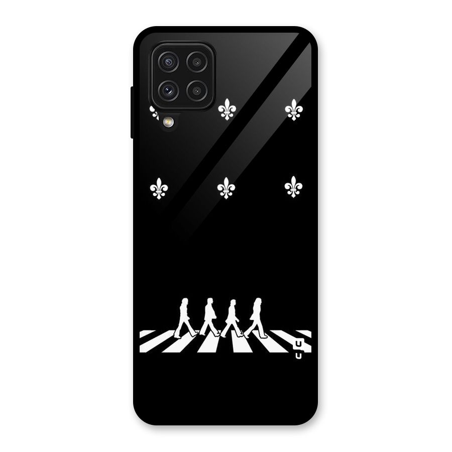 Walking Four Glass Back Case for Galaxy A22 4G