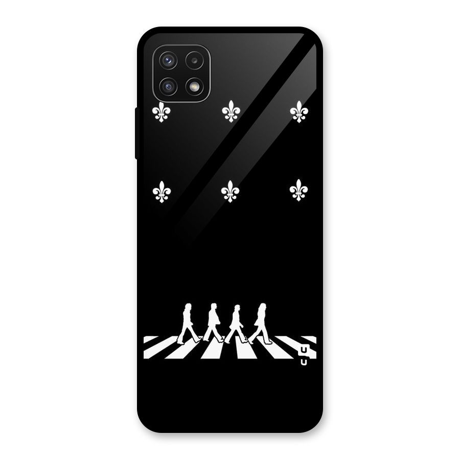 Walking Four Glass Back Case for Galaxy A22 5G