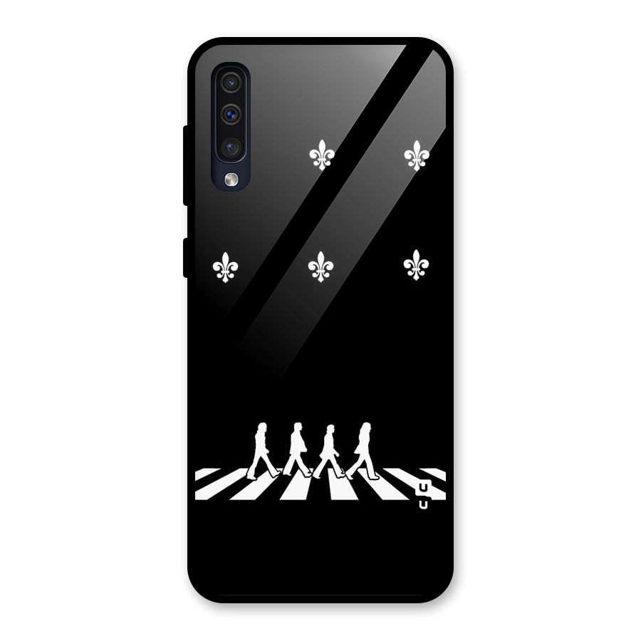 Walking Four Glass Back Case for Galaxy A50