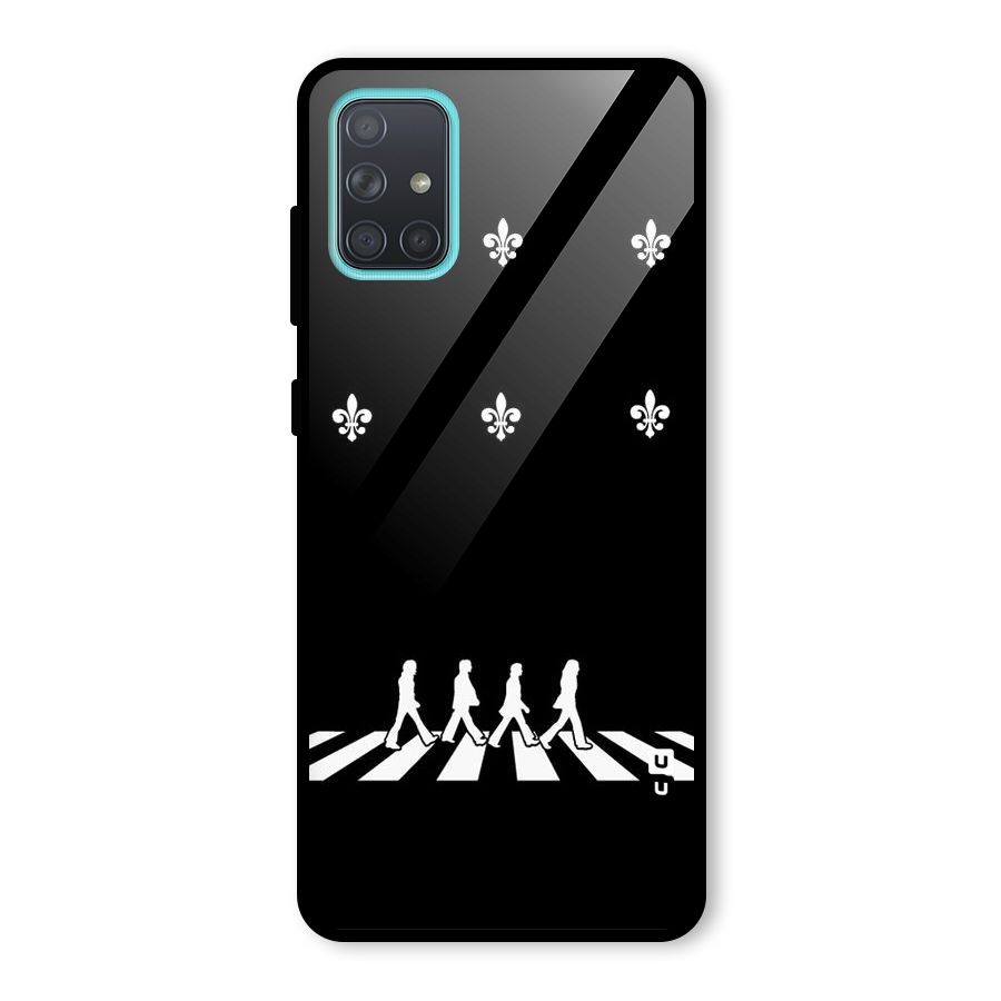 Walking Four Glass Back Case for Galaxy A71