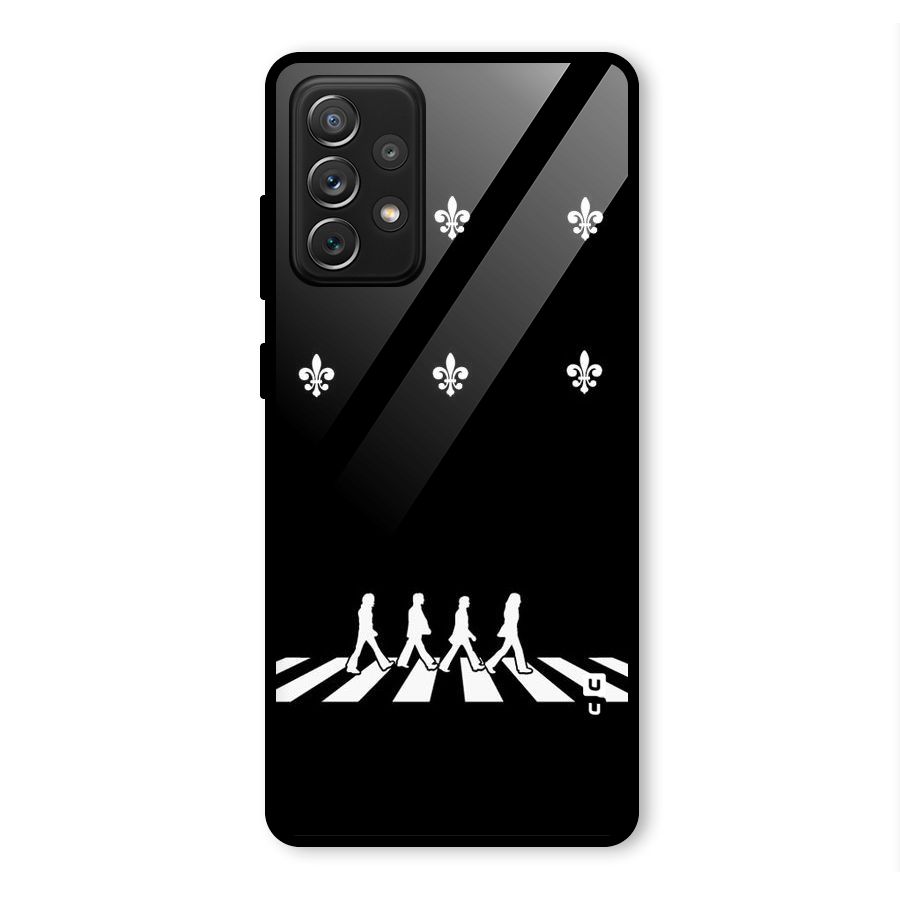 Walking Four Glass Back Case for Galaxy A72