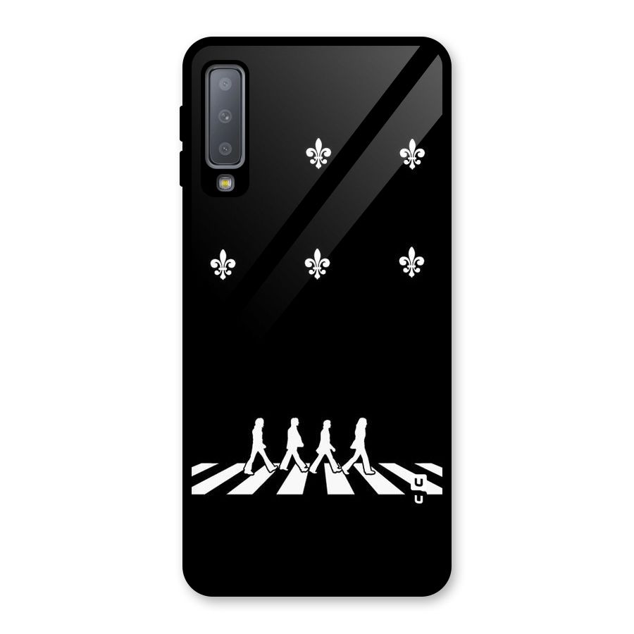 Walking Four Glass Back Case for Galaxy A7 (2018)