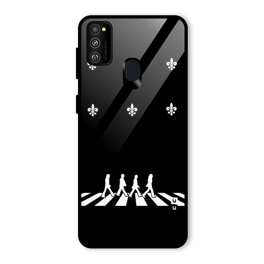 Walking Four Glass Back Case for Galaxy M30s