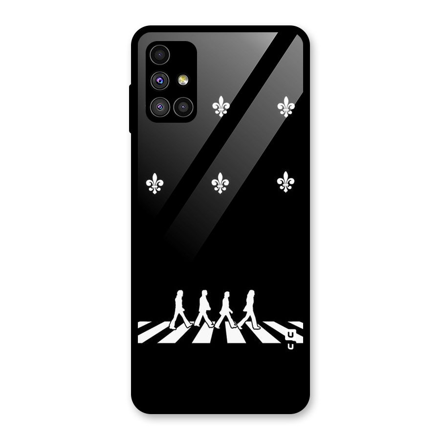 Walking Four Glass Back Case for Galaxy M51