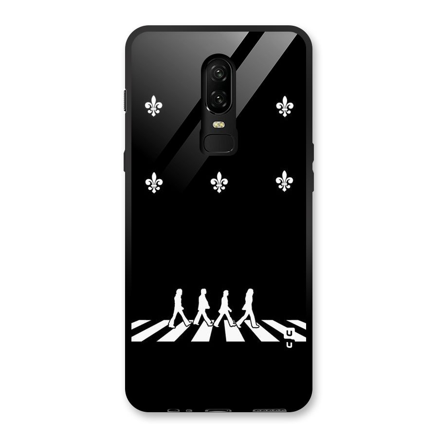 Walking Four Glass Back Case for OnePlus 6