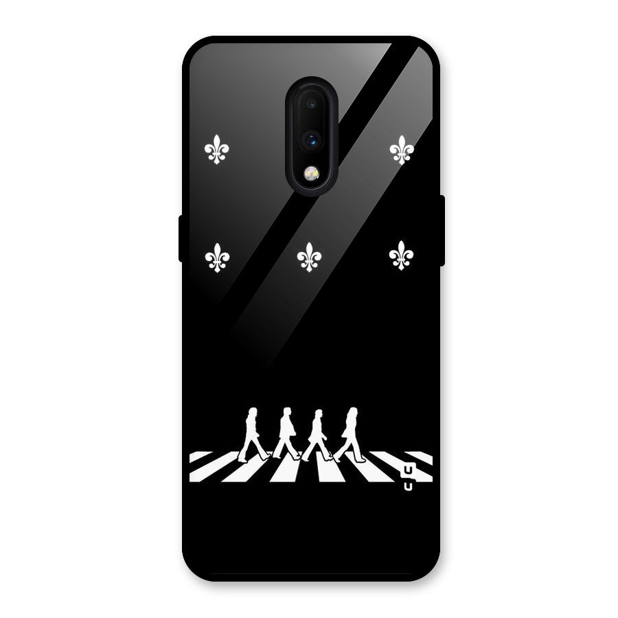 Walking Four Glass Back Case for OnePlus 7