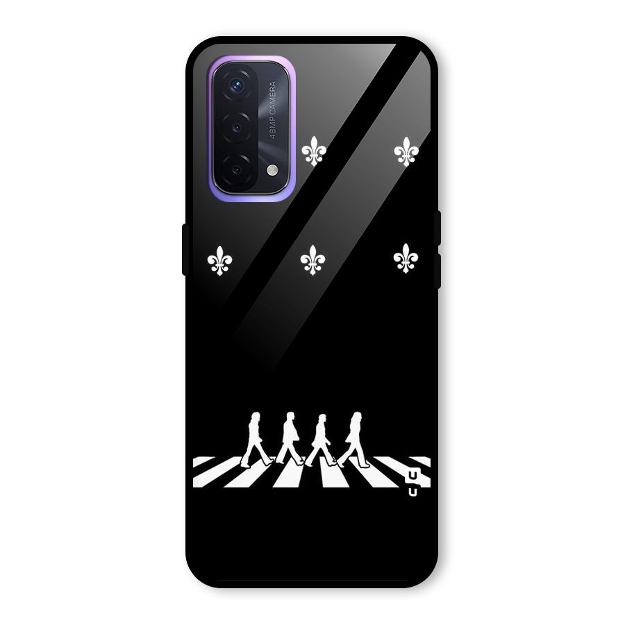 Walking Four Glass Back Case for Oppo A74 5G