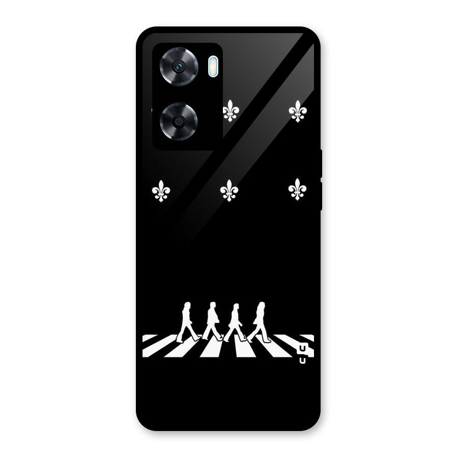 Walking Four Glass Back Case for Oppo A77