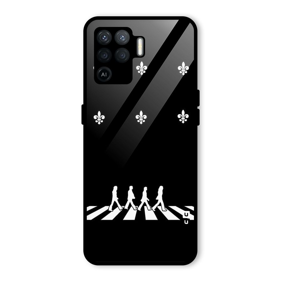 Walking Four Glass Back Case for Oppo F19 Pro