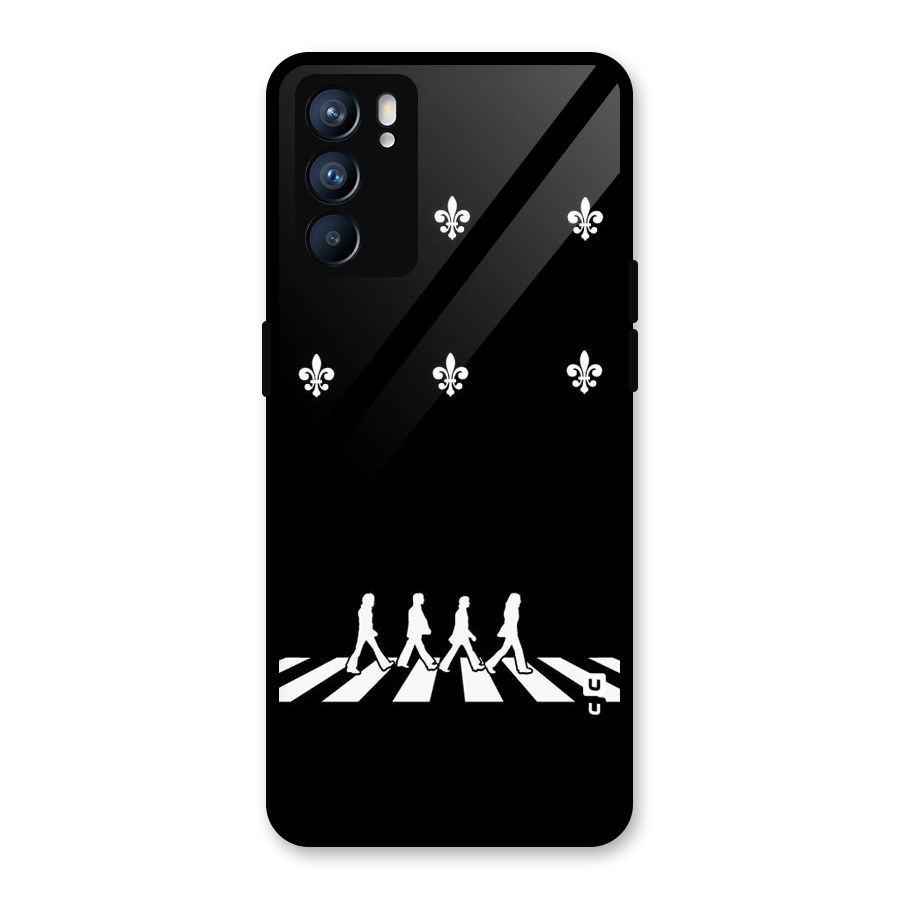 Walking Four Glass Back Case for Oppo Reno6 5G