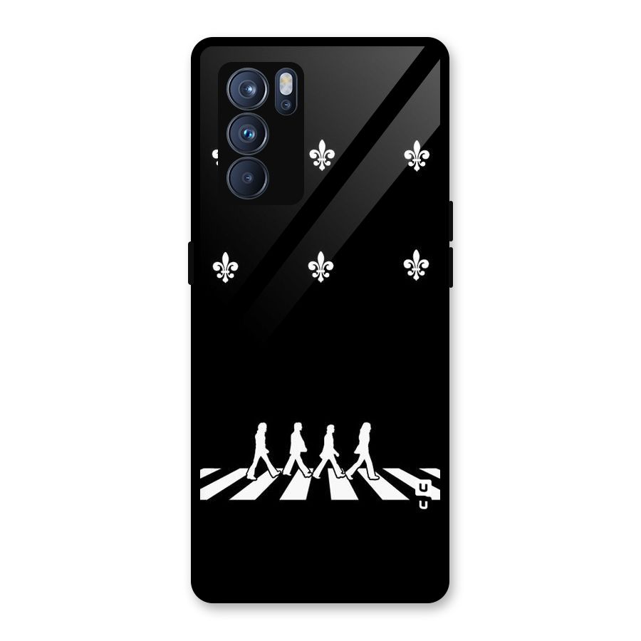 Walking Four Glass Back Case for Oppo Reno6 Pro 5G