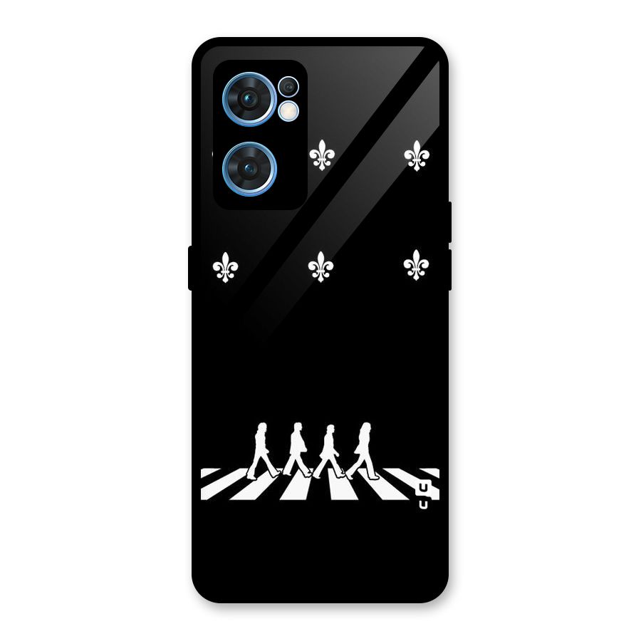 Walking Four Glass Back Case for Oppo Reno7 5G
