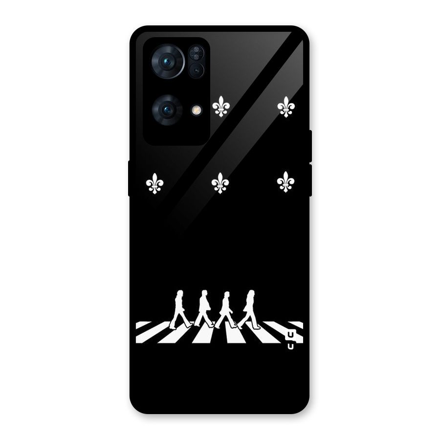 Walking Four Glass Back Case for Oppo Reno7 Pro 5G