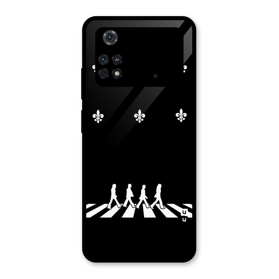 Walking Four Glass Back Case for Poco M4 Pro 4G