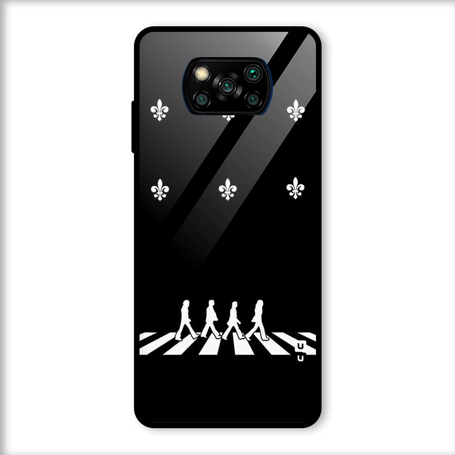 Walking Four Glass Back Case for Poco X3