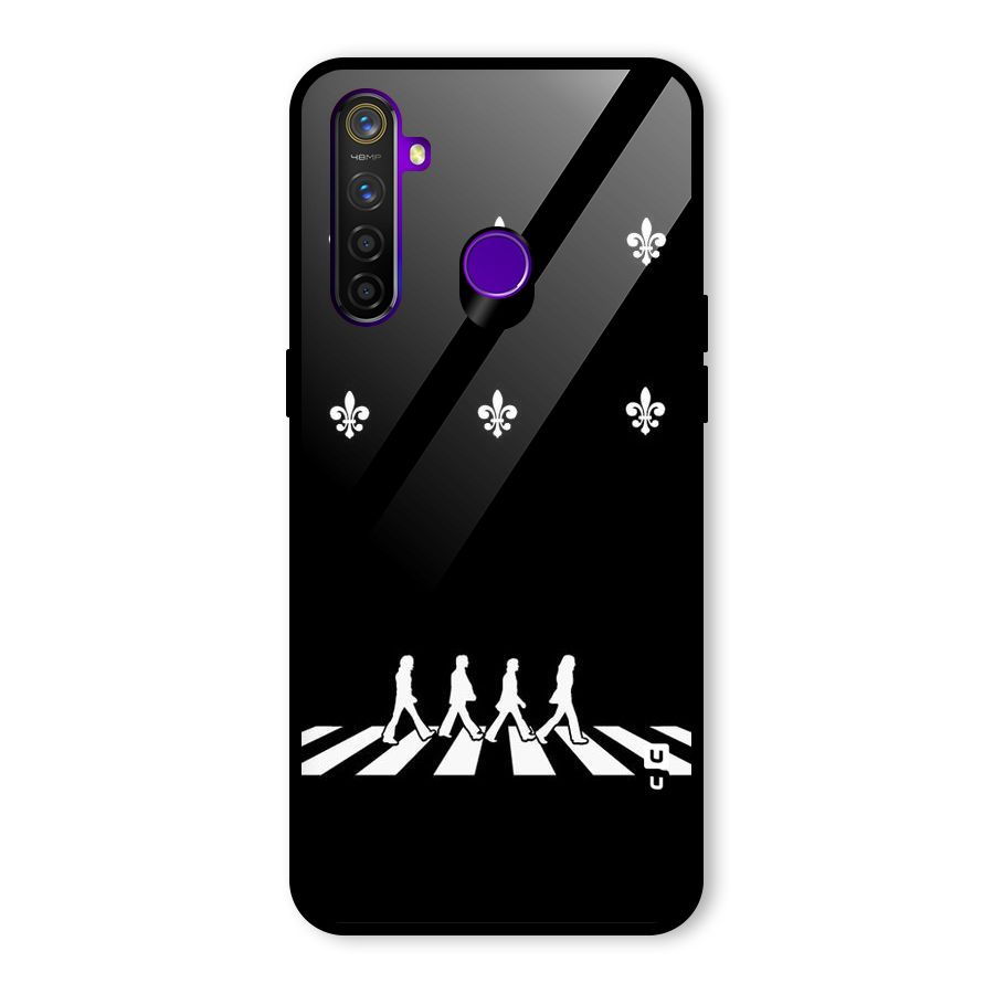 Walking Four Glass Back Case for Realme 5 Pro