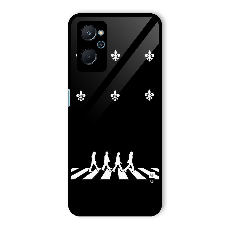 Walking Four Glass Back Case for Realme 9i