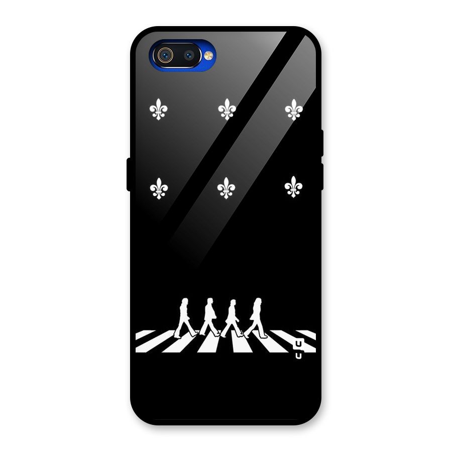 Walking Four Glass Back Case for Realme C2