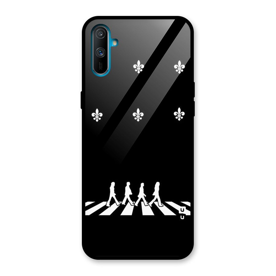 Walking Four Glass Back Case for Realme C3