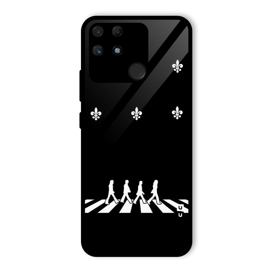 Walking Four Glass Back Case for Realme Narzo 50A