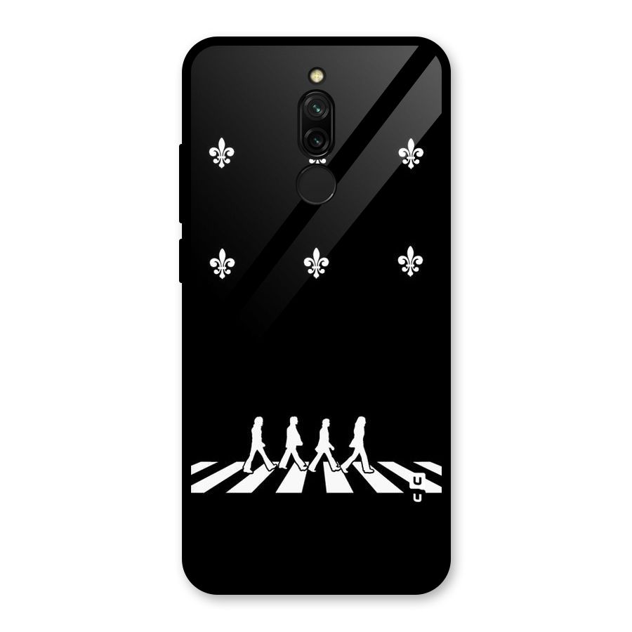 Walking Four Glass Back Case for Redmi 8