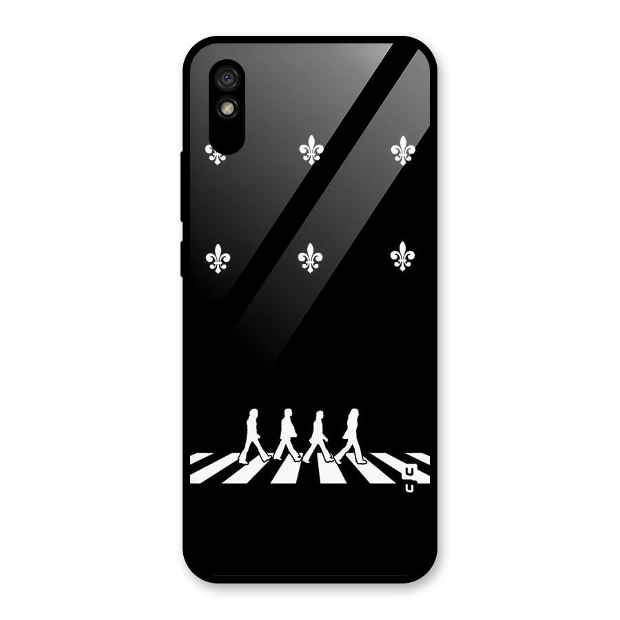 Walking Four Glass Back Case for Redmi 9A