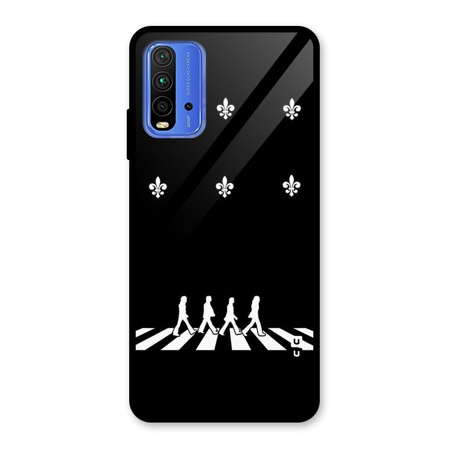 Walking Four Glass Back Case for Redmi 9 Power