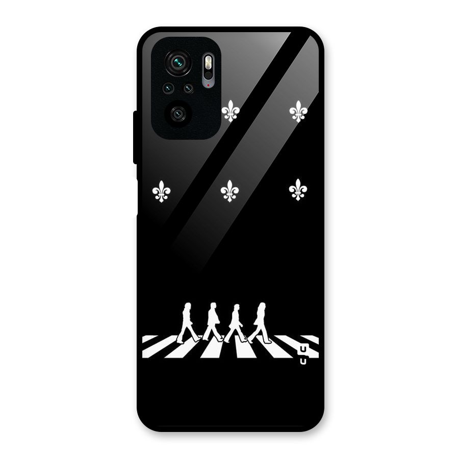 Walking Four Glass Back Case for Redmi Note 10S