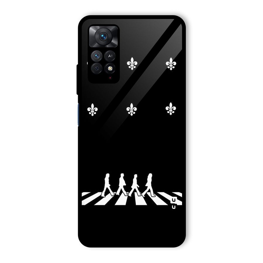 Walking Four Glass Back Case for Redmi Note 11 Pro