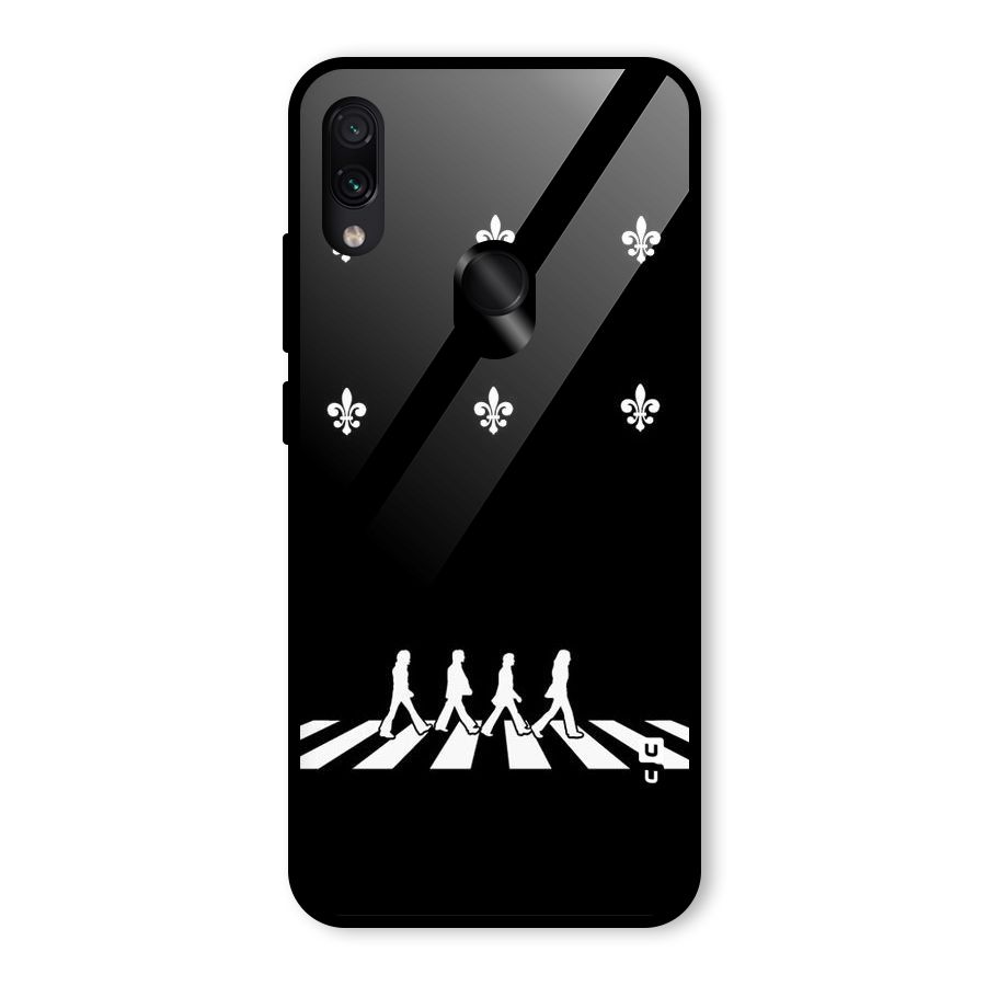 Walking Four Glass Back Case for Redmi Note 7 Pro