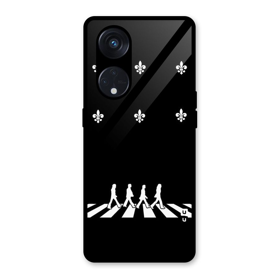 Walking Four Glass Back Case for Reno8 T 5G