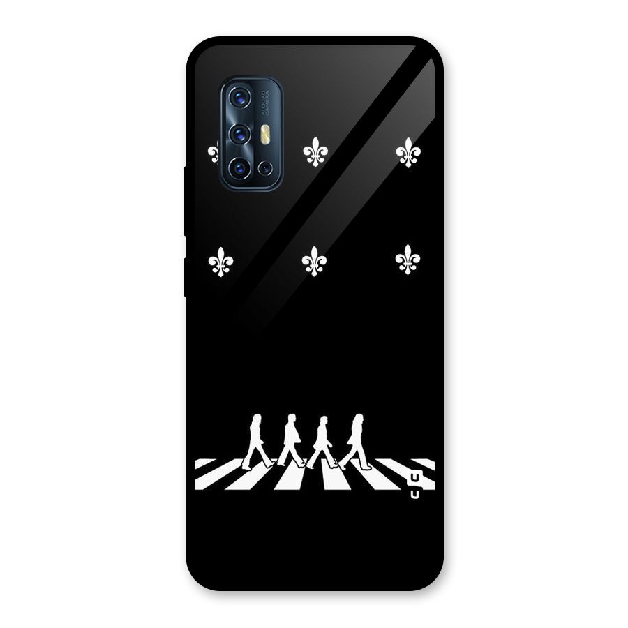 Walking Four Glass Back Case for Vivo V17