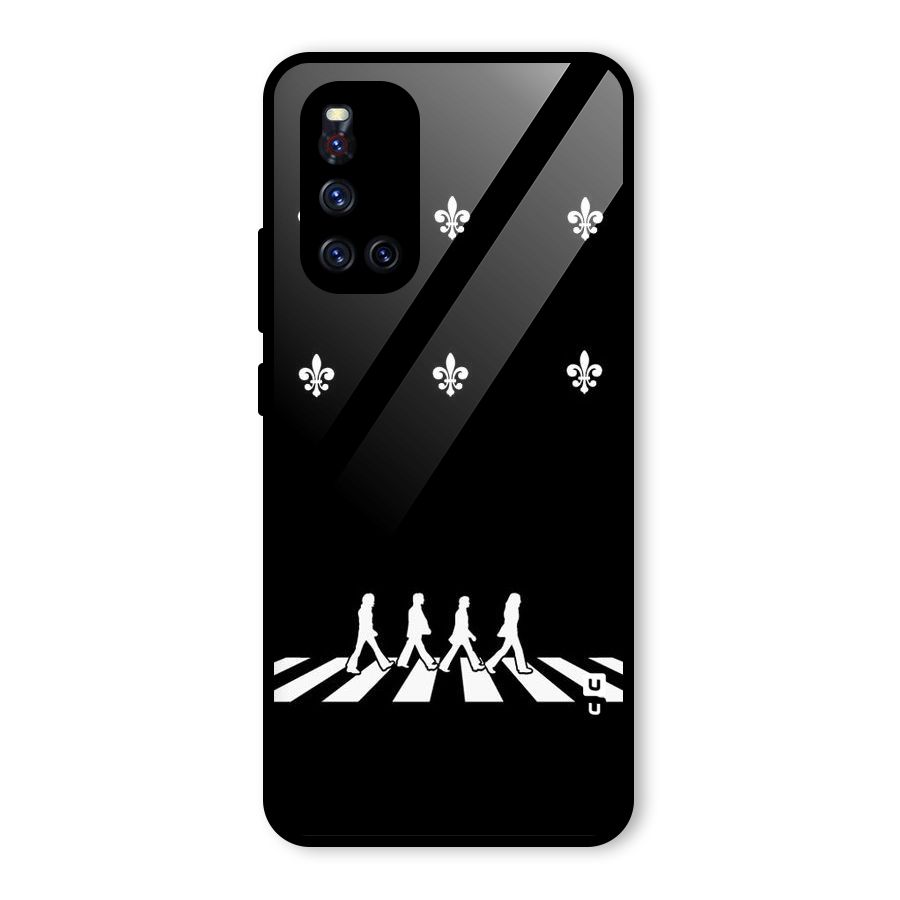 Walking Four Glass Back Case for Vivo V19
