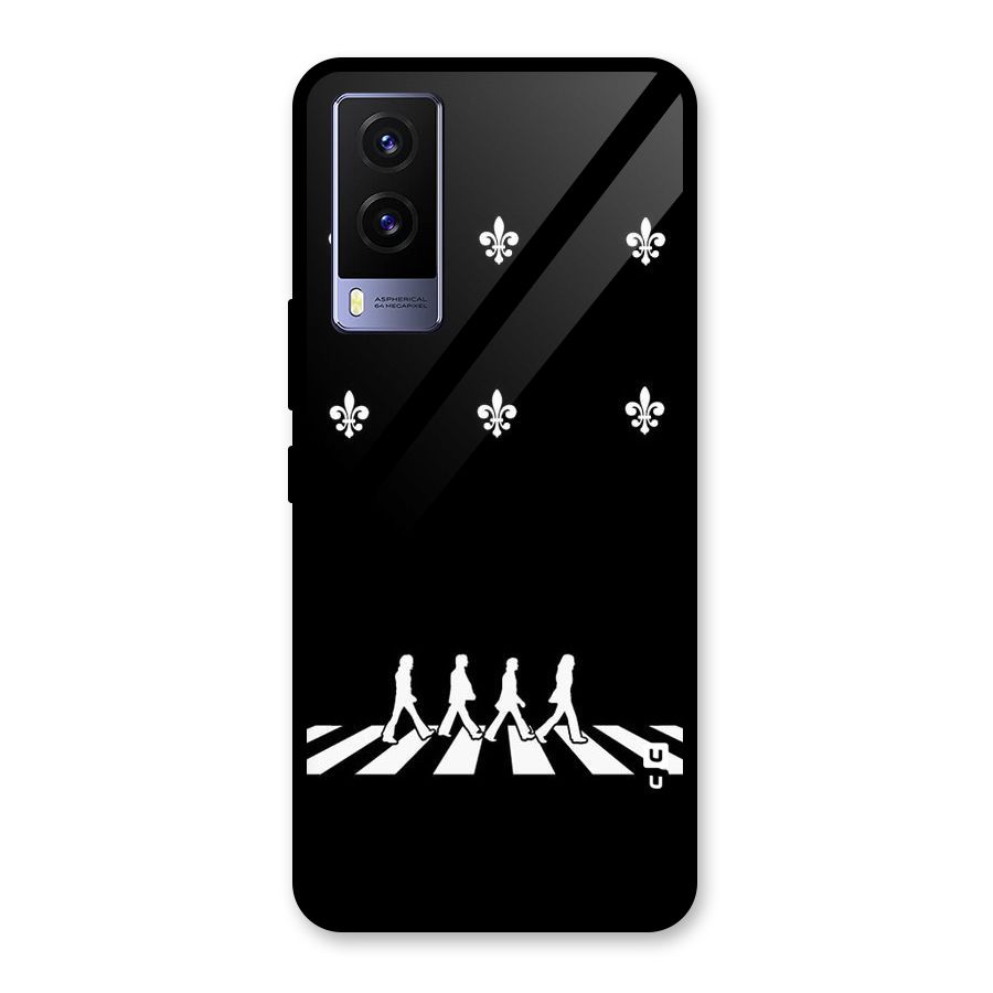 Walking Four Glass Back Case for Vivo V21e 5G