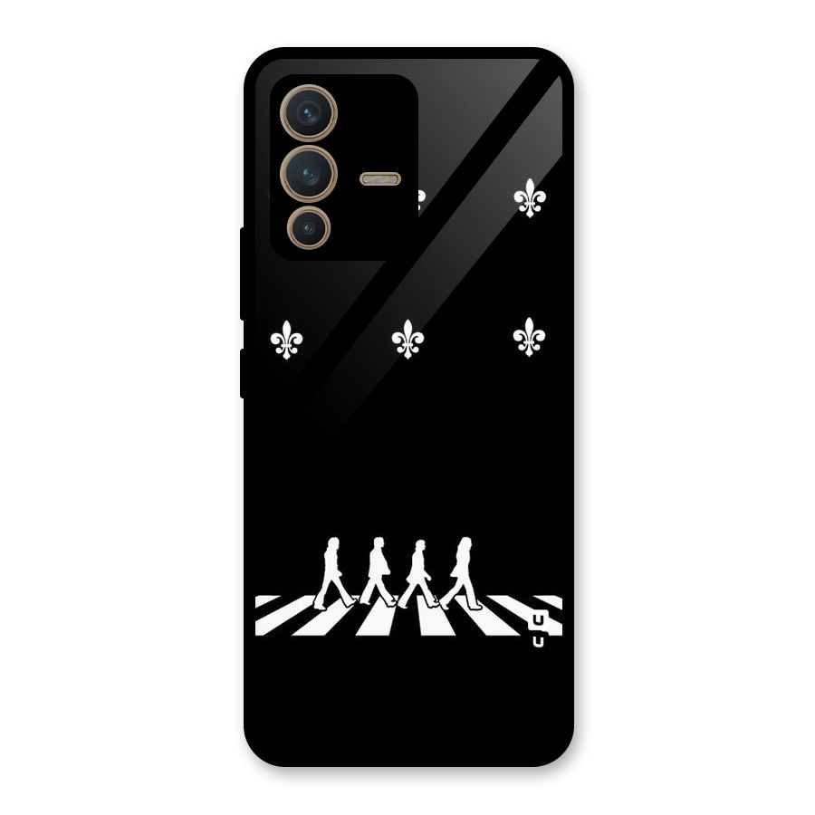 Walking Four Glass Back Case for Vivo V23 5G