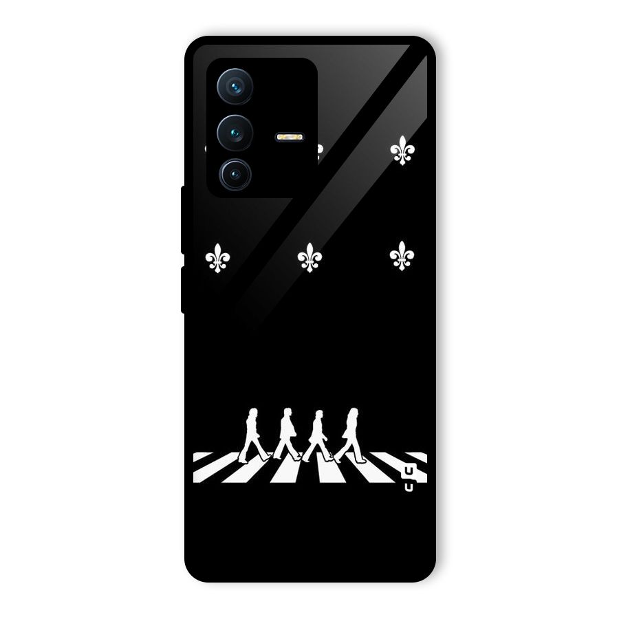 Walking Four Glass Back Case for Vivo V23 Pro