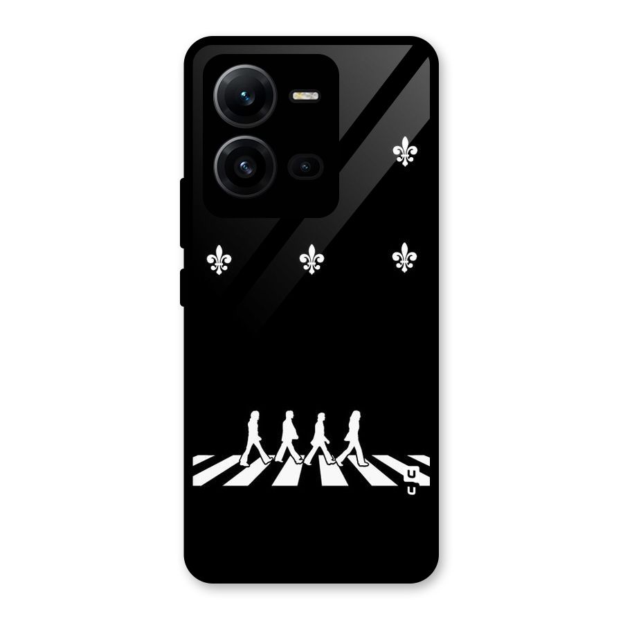 Walking Four Glass Back Case for Vivo V25