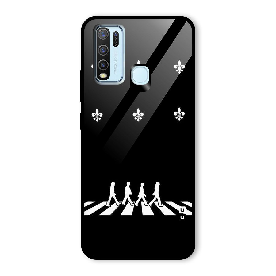 Walking Four Glass Back Case for Vivo Y30