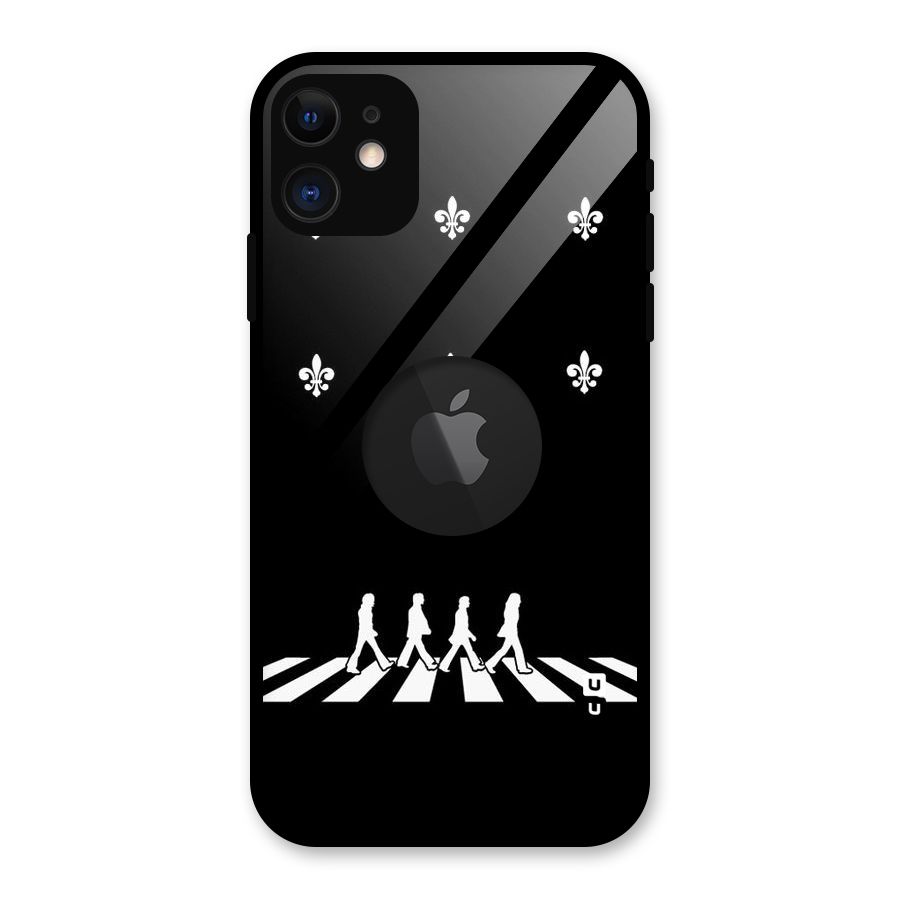 Walking Four Glass Back Case for iPhone 11 Logo Cut