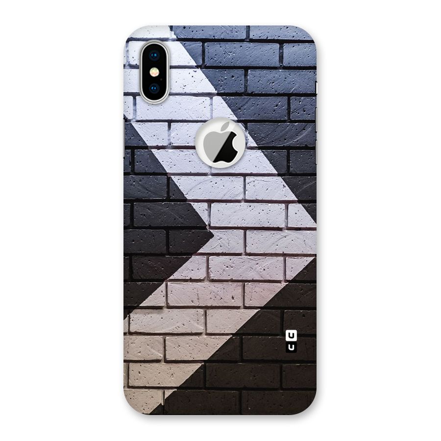 Wall Arrow Design Back Case for iPhone XS Logo Cut