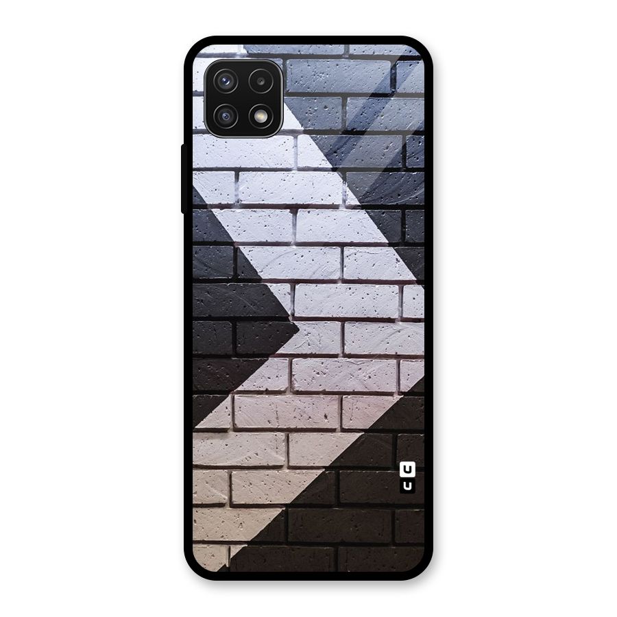 Wall Arrow Design Glass Back Case for Galaxy A22 5G