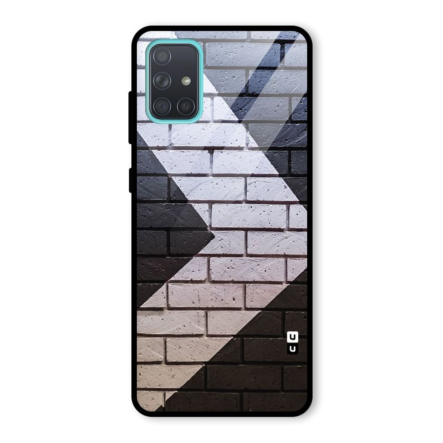 Wall Arrow Design Glass Back Case for Galaxy A71