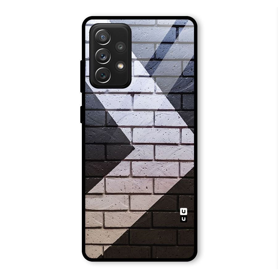 Wall Arrow Design Glass Back Case for Galaxy A72