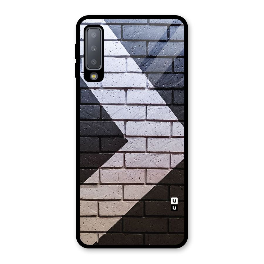 Wall Arrow Design Glass Back Case for Galaxy A7 (2018)