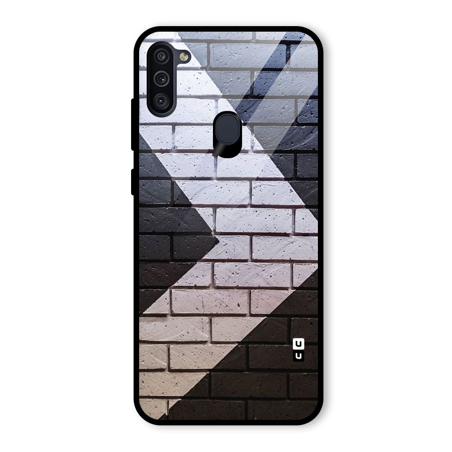 Wall Arrow Design Glass Back Case for Galaxy M11