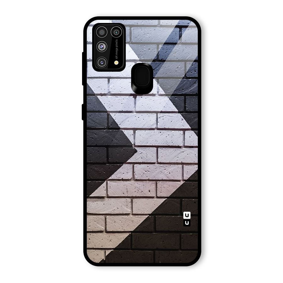 Wall Arrow Design Glass Back Case for Galaxy M31