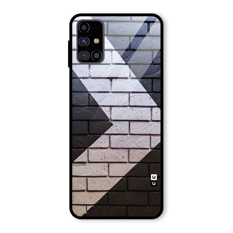 Wall Arrow Design Glass Back Case for Galaxy M31s
