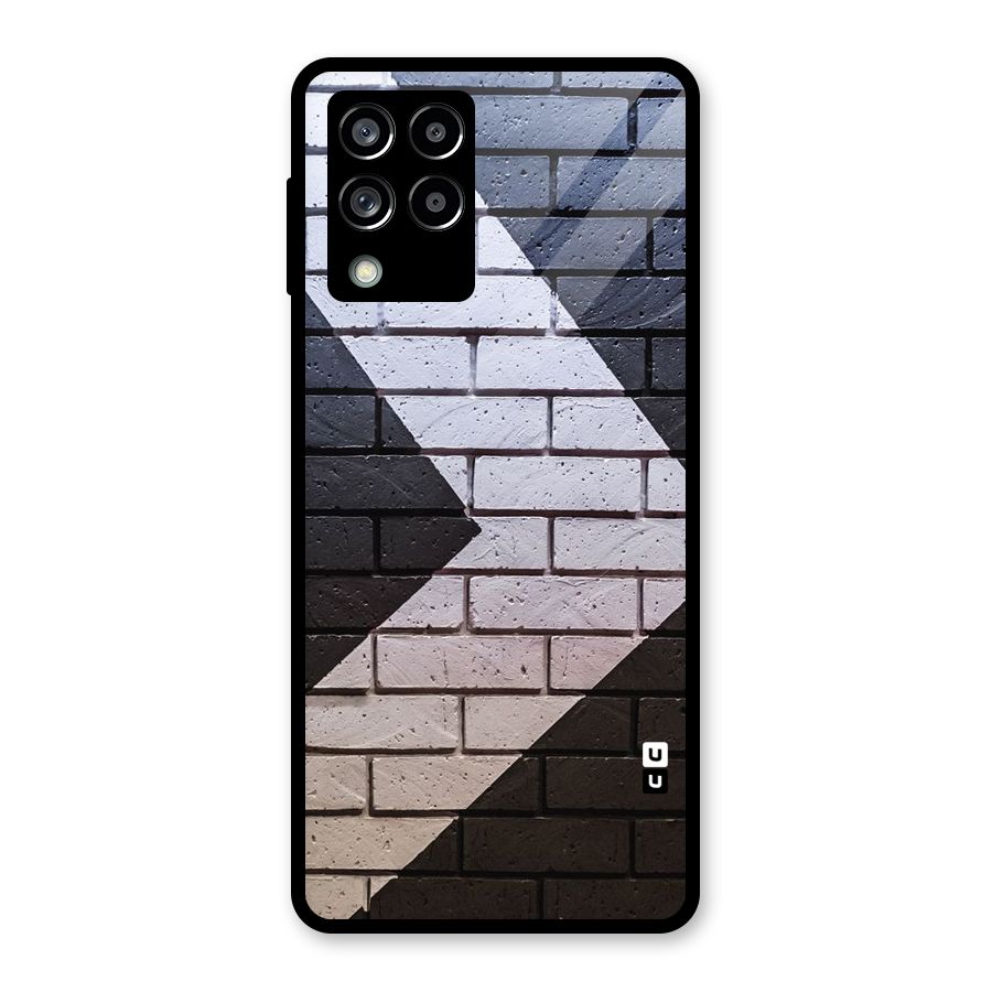 Wall Arrow Design Glass Back Case for Galaxy M53 5G